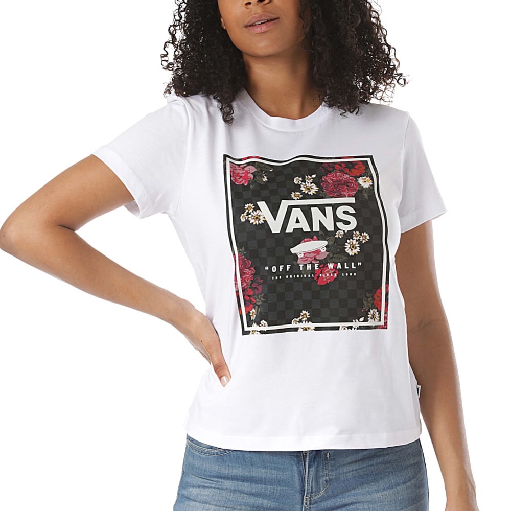 Women’s flower checkered T- Shirt